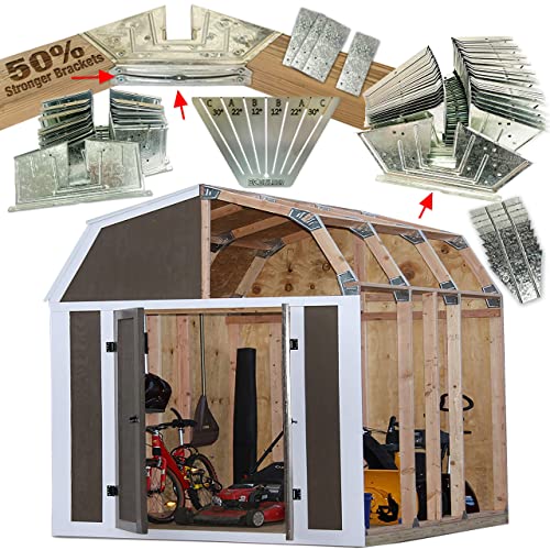 EZBUILDER 50 Structurally Stronger Truss Design Easy Shed Kit Builds 6in–14in Widths Any Length Storage Barn Garage Playhouse Framing 2x4 Basic Roof