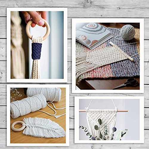 93 Pcs Macrame Kit Includes 4pcs Macrame Wooden Sticks 34pcs Wooden Rings Circles 55pcs Wood Beads Unfinished Wood Rings Beads Sticks for Macrame GrliTra