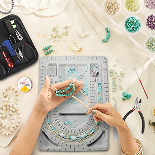 Bead Tray for Jewelry Making and Jewelry Making Supplies Kit Own Bead Tools for Jewelry Making Include Beading Board, Bead Tool Kit, Jewelry Making LAMPTOP