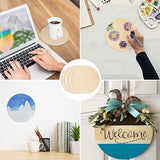 25 PCS 6 Inch Unfinished Wood Circles, Thickness 6 mm, Wooden Rounds for Crafts, Wood Discs for DIY Painting Decorations, Weddings and Parties, by GNIEMCKIN