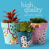 Apple Barrel Multi PROMOABMPO22, 21 Piece DIY Set Featuring 16 Surface Paints, 1 Mod Podge Outdoor Acrylic Sealer and 4 Foam Brushes, Large Apple Barrel