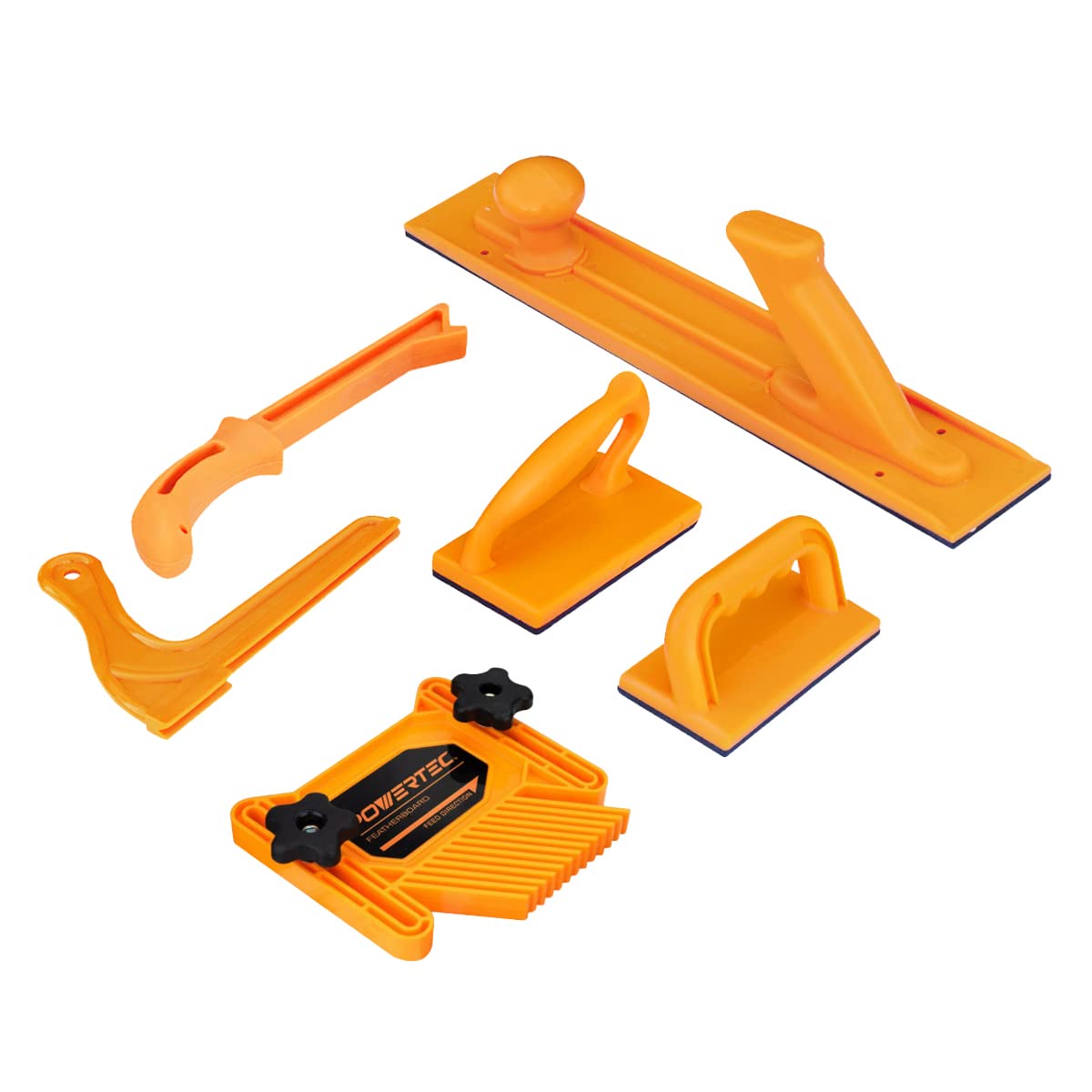 POWERTEC 71718V Safety Kit with Deluxe Featherboard for Use On Table Saws, Router Tables, Jointers and Band Saws, 1 Set POWERTEC