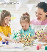 Puzzled 3D Puzzle Snowflake Ornaments Wood Craft Construction Model Kit, Fun & Educational DIY Wooden Toy Assemble Unfinished Crafting Hobby Puzzle Puzzled