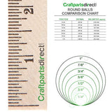 3/8 Inch Wooden Round Ball | DIY Decorative Wood Crafting Balls | Unfinished Wood Spheres - by Craftpartsdirect.com | Bag of 100 Craftparts Direct