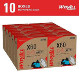 WypAll GeneralClean X60 Multi-Task Cleaning Cloths (34790), Pop-Up Box, Strong and Absorbent Towels, White (118 Sheets/Box, 10 Boxes/Case, 1,180 Wypall