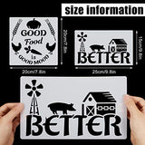 20 Pieces Farmhouse Stencils Reusable Farm Painting Stencils Farm Theme Drawing Art Template for Scrapbooking Drawing Tracing DIY Furniture Wall Zonon