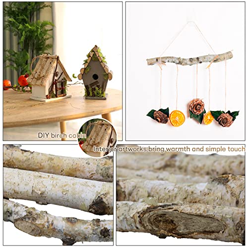 Uplama 6Pack Small Birch Logs for Fireplace Unfinished Wood Crafts DIY Home Decorative Burning,Fireplace Log Set (0.78''-1.18'' Dia. x 12" Long) UPlama