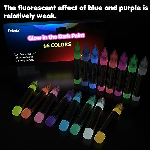 4 Ounce Set Glow in The Dark Luminous Fluorescent Fabric Paint