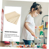 KALLORY 5pcs Board Basswood Carving Blocks Nativity Craft Blank Wood Slices Plywood for Engraving Unfinished Wood Blocks Plywood Squares Wood Veneer KALLORY