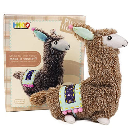 HKKYO Arts and Crafts for Kids Ages 8-12, Llama Sewing Kit for Kids, Make Your Own Stuffed Animal Kit, Alpaca Craft Sewing Kit, DIY Plush Craft