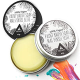 Tritart 100% Vegan Paint Brush Cleaner Soap for Makeup, Watercolor & Acrylic Paint Brushes - Lemon Scented Paint Soap for Cleaning Oil Paint Brushes Tritart