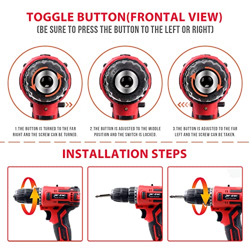 jar-owl Cordless Drill Set, 21V Brushless Drill Driver Kit, 1x 1.5Ah Li-ion Batteries, 319 In-lbs Torque, 3/8”Keyless Chuck, 2-Variable Speed, 25+1 - WoodArtSupply