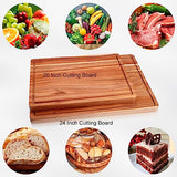 GaoMon 24 x 18 In Acacia Cutting Boardfor Kitchen, XXL Extra Large Charcuterie Cheese Platter Serving Tray, Food Prep and Serving Boards, Chopping GaoMon