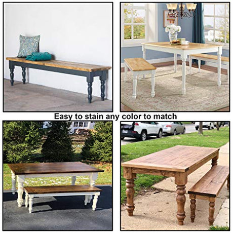decorluxes Farmhouse Table Legs, Legs for Furniture Set of 4 Unfinished Wood Furniture | Dining Table Legs | Easy to Paint Any Color You Want decorluxes