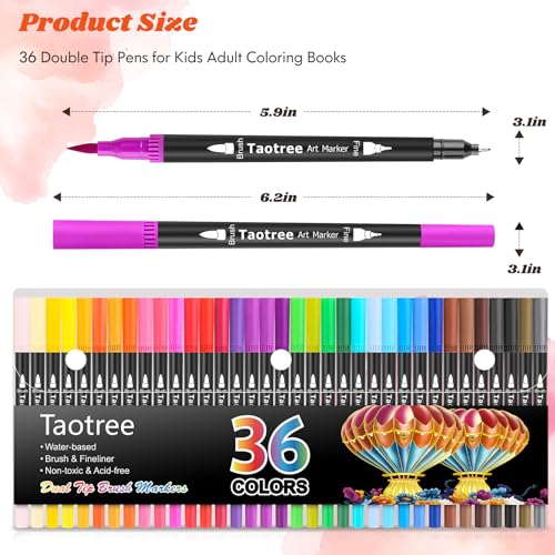 Taotree Alcohol Markers, 101 Colors Artist Markers Pens Set, Dual