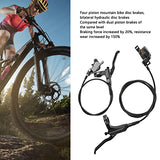 Alomejor MTB Bike 4 Piston Front Rear Hydraulic Disc Brake Mountain Bike CNC Bilateral Oil Brake Oil Pressure Caliper Hydraulic Disc Brake Assembly Alomejor