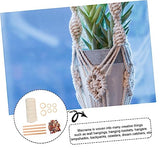 EXCEART 2 Sets Tapestry DIY Accessories Macrame Kit Plant Unfinished Wood Circles Macrame Making Kit Cotton Cord Kit DIY Wall Hanging Craft Cotton EXCEART