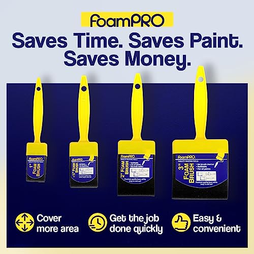Foampro 72-4 Foam Brush & 4 Refills, 2 Inch Foampro