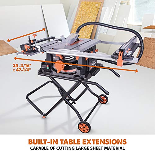 Evolution Power Tools RAGE 5-S Table Saw Multi-Material Cutting, Cuts Wood, Plastic, Metal & More, TCT Blade Included 10" - WoodArtSupply