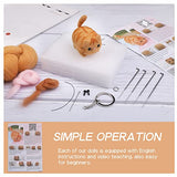 QMNNMA Needle Felting Kit, Animals Needle Felting Set, DIY Wool Felt Materials Set with Felting Tool and Instruction for Needle Felting Craft Project QMNNMA