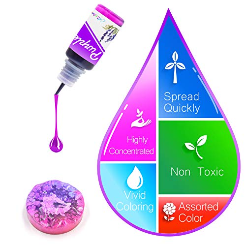 Alcohol Ink Set - 12 Vibrant Colors Alcohol-Based Ink for Epoxy Resin Art, Resin Petri Dish Making - Concentrated Alcohol Paint Color Dye for Resin DecorRom