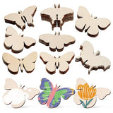Operitacx 54 Pcs Unfinished Wooden Butterfly Wood Butterfly Shaped Cutouts Butterflies Wood Ornament Spring Wooden Craft for Painting and Spring Operitacx