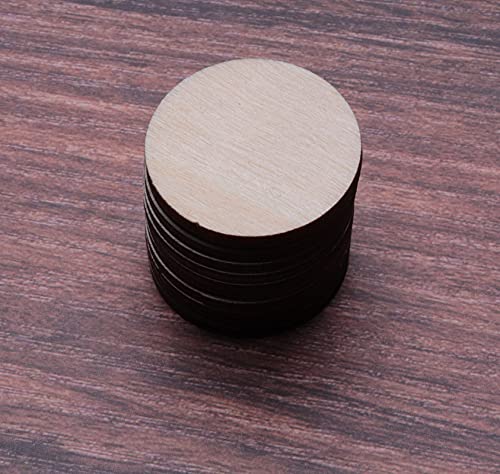 Sowaka 50 Pcs Unfinished Wooden Circle Discs Round Small Blank Natural Wood Slices for Crafting Writing DIY Project Ornament Painting Art Home sowaka