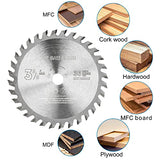 5Pcs TCT Circular Saw Blade 3-3/8'' Carbide Tipped for Wood Plastic Cutting with 10mm Arbor Compact Circular Saw Blade Set Firearth