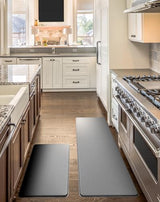 Homergy Anti Fatigue Kitchen Mats for Floor 2 PCS, Memory Foam Cushioned Rugs, Comfort Standing Desk Mats for Office, Home, Laundry Room, Waterproof Homergy