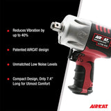 AIRCAT Pneumatic Tools 1778-VXL 3/4-Inch Vibrotherm Drive Composite Impact Wrench : Ergonomic Impact Wrench : Compact & Low Weight Pneumatic Power AIRCAT