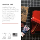 Speedball Bench Hook and Inking Plate for Block Printing Carving, 9"x12", Made in USA Speedball