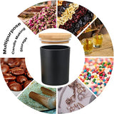 MILIVIXAY 12 Pack 7 OZ Black Matte Glass Candle Jars with Lids and Candle Making Kits - Bulk Empty Candle Jars for Making Candles - Spice, Powder MILIVIXAY