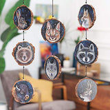 ARTEZA Natural Wood Slices, 25 Pieces, 3.5-4 Inch Diameter, 0.4 Inch Thickness, Round Pine Wood Discs with Bark for Crafts, Christmas Ornaments, ARTEZA