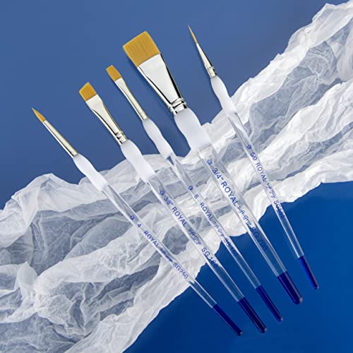 Royal & Langnickel Soft Grip Paint Brushes (5 Piece Brush Set) Royal & Langnickel