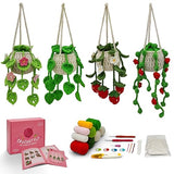 SGIBYN Crochet Kit for Beginners with Step-by-Step Video Tutorials,Beginners Starter Crochet Succulent Plant Kit for Adults Kids,Learn to Crochet Set SGIBYN