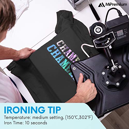 MiPremium Chameleon Heat Transfer Vinyl Iron On HTV Compatible with Cricut Air & Expression Silhouette Cameo & Other Cutters. Assorted Gradient MiPremium