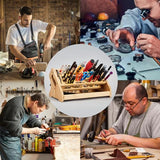 ESYTEOOT Bamboo Screwdriver Organizer Rack Tools Desktop Hand Tool Stand and Repair Tool Storage Holder ESYTEOOT