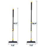Yocada Floor Scrub Brush 55.9" Telescopic Handle 2 in 1 Scrape Brush Stiff Bristle Shower Scrubber for Cleaning Patio Bathroom Garage Kitchen Wall Yocada