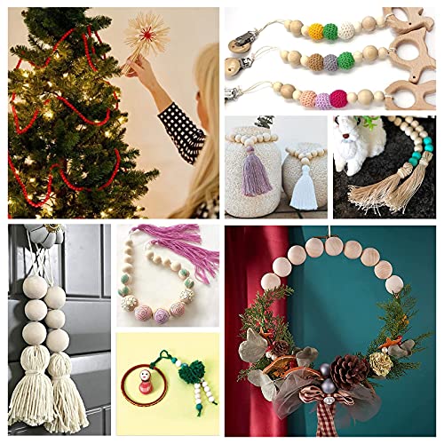 PH PandaHall Wooden Beads, 100pcs 12mm Unfinished Natural Round Wooden Spacer Beads Round Ball Wooden Loose Beads for Necklace Bracelet Hair Braids PH PandaHall