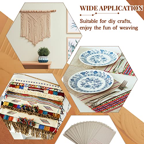 Henoyso 48 Pcs Cardboard Weaving Looms Weaving Loom for Kids Loom Cardboard Wide Notch Weaving Loom Weaving Boards for Beginners Knitting Sewing Henoyso