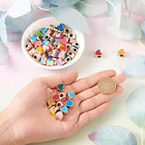 Craftdady 100pcs Enamel Love Heart European Beads Large Hole Acrylic Heart Loose Spacer Beads Random Mixed Color 11.5x11.5mm for Jewelry Making Hole: Craftdady