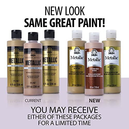 FolkArt Paint, 8 oz, Metallic Rose Gold FolkArt