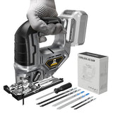 Cordless Jig Saw for Dewalt 18v 20v Max Battery, Jigsaw Tool Brushless,Variable Speed 2900 RPM, Bevel Angle (0°-45°), 3 Orbital Action, LED Light for Cerycose