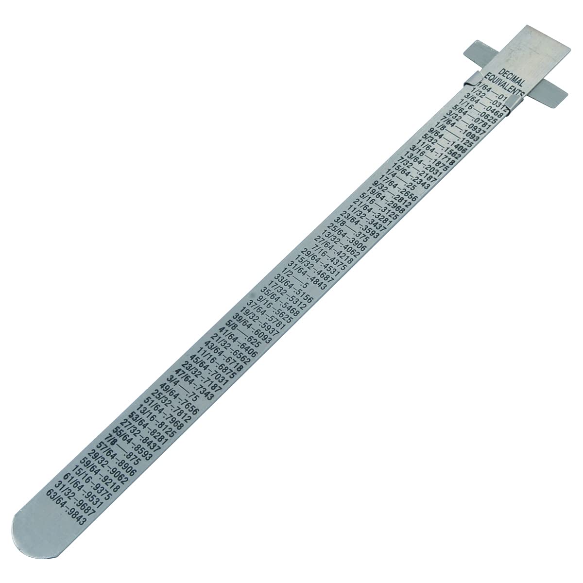 HHIP 7006-0001 6 X 15/32" Stainless Steel Ruler (32Nds, 64Ths & Decimal), Chrome HHIP