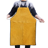 SIQITECHNO Leather Welding Apron Cowhide Apron Heat Flame Resistant Work Apron Heavy Duty Blacksmith Apron Bib Safe Woodworking Workshop Apron for SIQITECHNO
