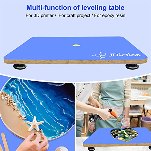 JDiction Resin Leveling Table for Epoxy Resin & Art Work,16''x 12'' Adjustable Self Leveling Epoxy Resin Accessories, Resin Supplies, Acrylic Pouring JDiction