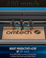OMTech 80W CO2 Laser Engraver with LightBurn Water Chiller, 24"x35" Laser Engraving Cutting Machine with Autofocus Ruida Controls 4 Way Pass Air OMTech