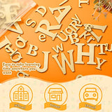 260 Pieces 1 Inches and 2 Inches Wooden Letters Unfinished Wood Alphabet Letter for Crafts Natural Blank ABCs Cutouts Small Home Wall Decor for Blulu