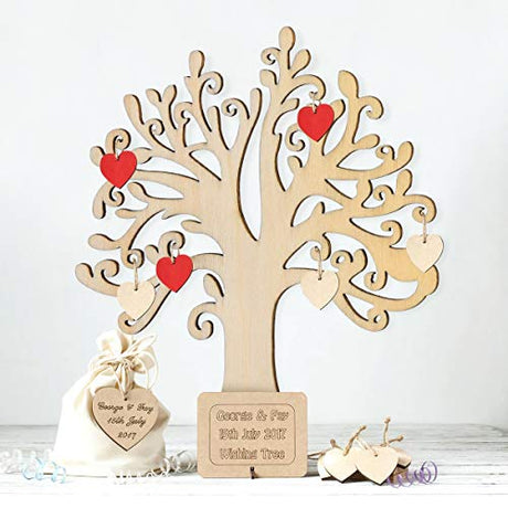 WINOMO Blank Wooden Wood Shapes Family Tree Wooden Craft Tree Embellishments for DIY Crafts - 10pcs WINOMO