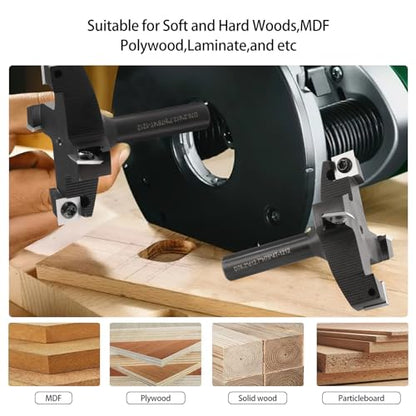 HOZLY CNC Spoilboard Surfacing Router Bit, 1/2" Shank 3" Cutting Diameter, Insert Carbide Slab Flattening Router Bit Planing Bit for Woodworking - WoodArtSupply